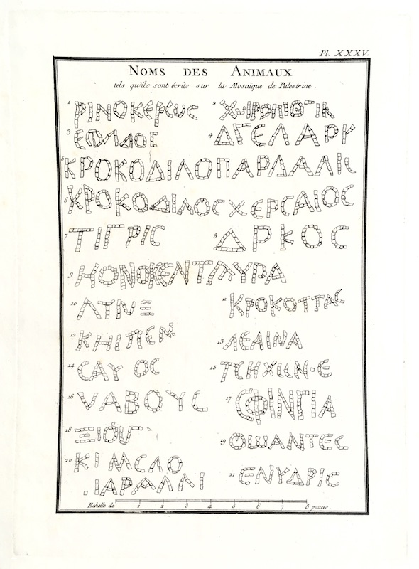 Le Pitture Antiche del Sepolcro Nasonii nella Via Flaminia - Pl. XXXV, Noms des Animaux